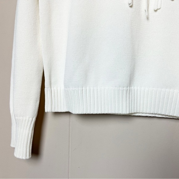 MARELLA Ivory Fringe Pullover Sweater XS off-white cream tassels neutral jumper - Picture 6 of 11
